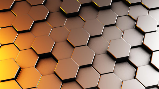 六角形抽象三维背景图片下载