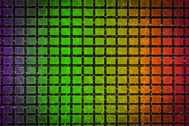 具有随机颜色的三维抽象正方形或立方体背景图片下载