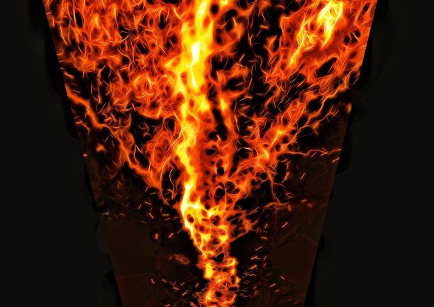 燃烧的火焰照亮了黑暗图片下载