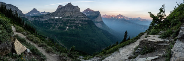 冰川高架路线的全景图图片下载
