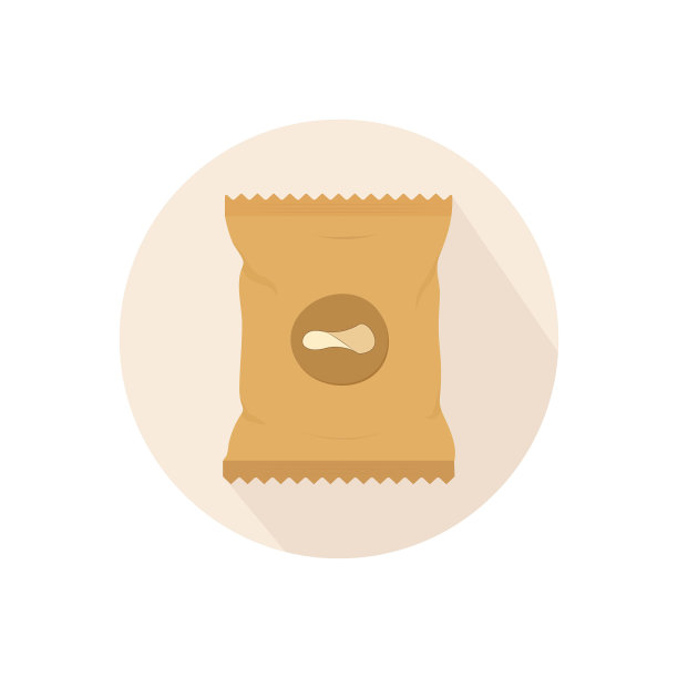 薯片图标矢量设计。图片下载