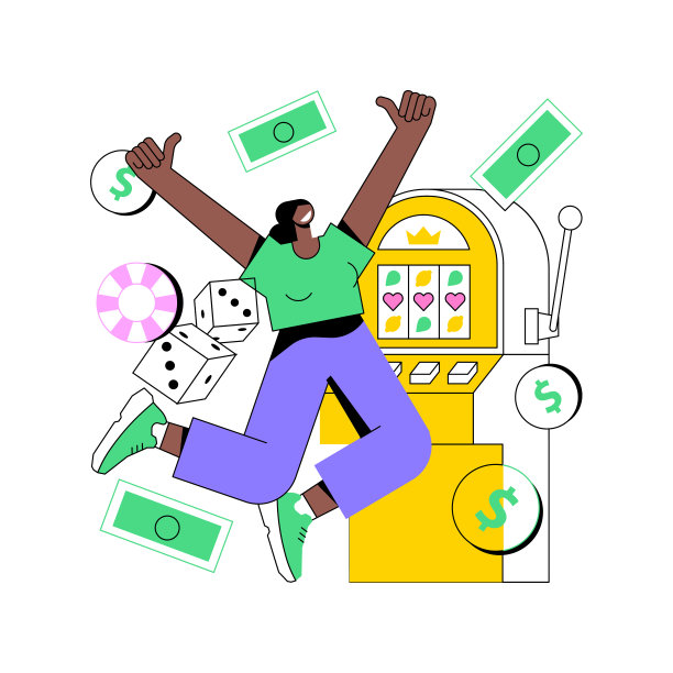 老虎机抽象概念矢量插图。图片下载
