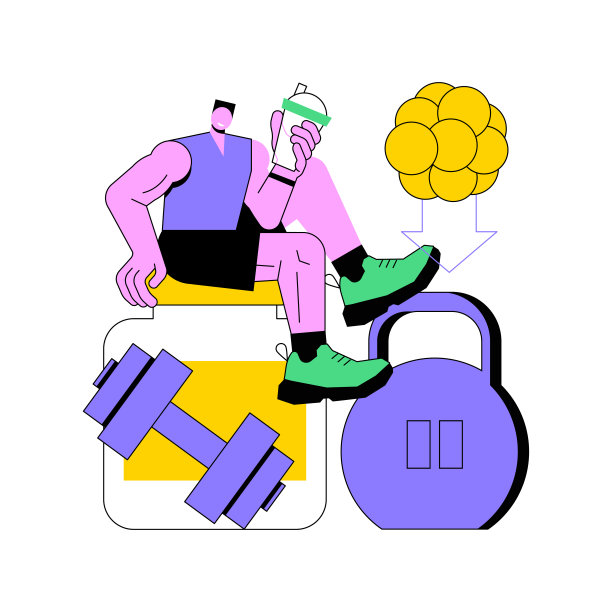 运动营养抽象概念矢量插图。图片下载