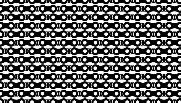 摘要链条自行车的图案背景。带链子的黑白壁纸。图片说明。图片下载