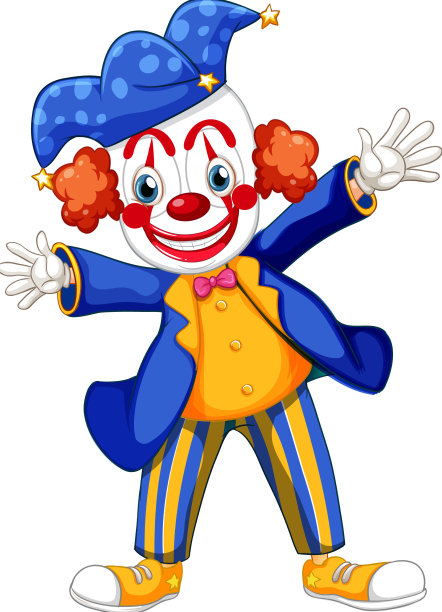 彩色小丑卡通人物图片下载