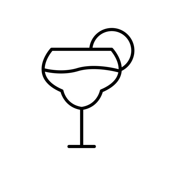 酒杯线条图标。设计模板向量图片下载