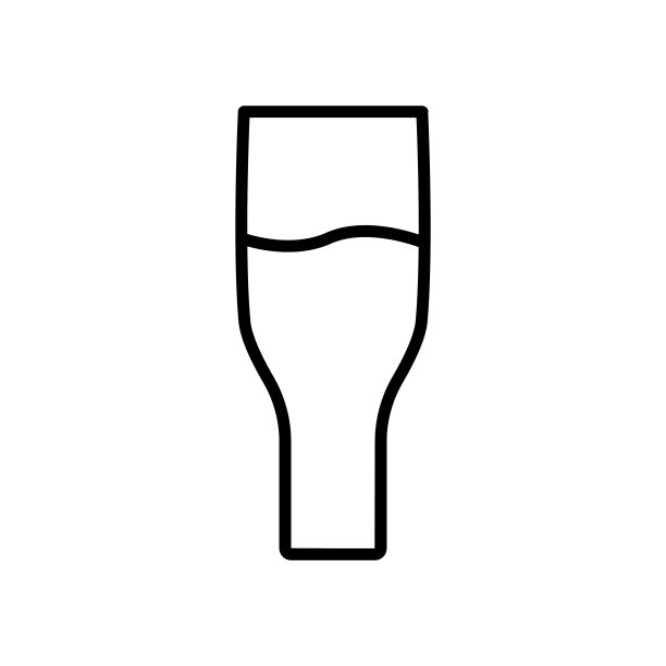 白色背景上的玻璃线图标。设计模板向量图片下载