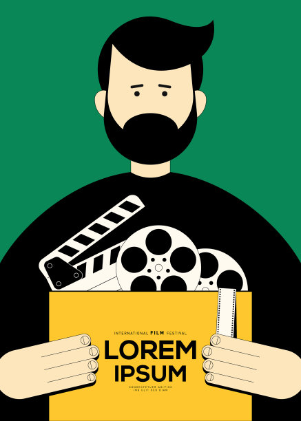 电影和电影海报设计模板背景复古复古风格图片下载