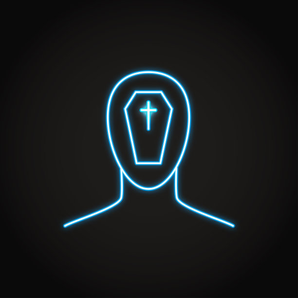 霓虹灯惧怕垂死的图标图片下载