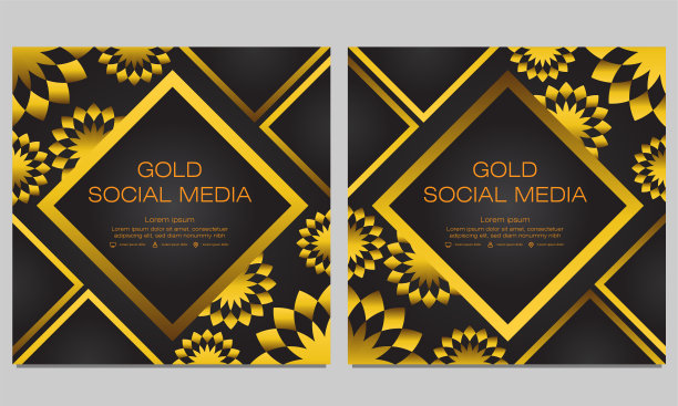 金花社交媒体发帖模板图片下载