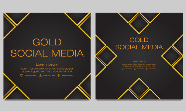 黑金社交媒体发帖模板图片下载