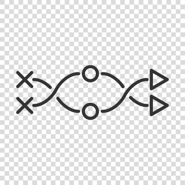 十字路口图标在平坦的风格。道路方向导航矢量插图白色孤立背景。定位销位经营理念。图片下载