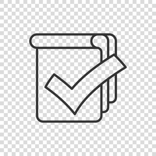 文档清单图标在平面风格。报告矢量插图在白色孤立的背景。纸单经营理念。图片下载