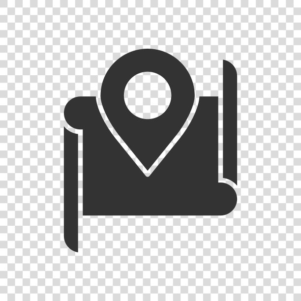 地图图钉图标在平坦的风格。GPS导航矢量图白色孤立背景。定位经营理念。图片下载