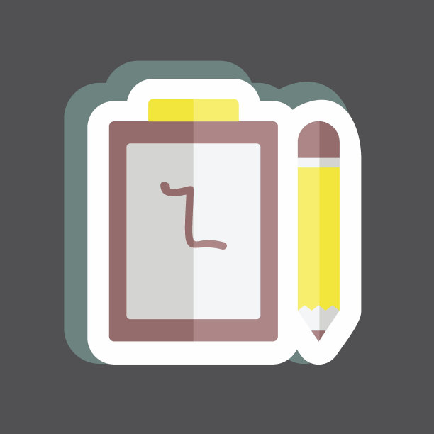 贴纸记事本。适合Web界面符号。简单的设计可编辑。设计模板向量。简单的符号说明图片下载