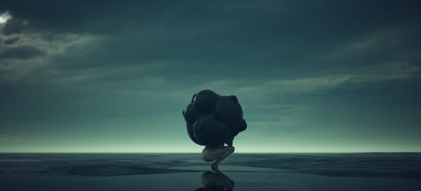 外星人的精神控制身体掠夺者外太空女人蹲后启示科幻超自然怪物泥泞海滩荒地图片下载