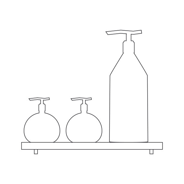 货架上有皮肤或头发用的化妆品。图片下载