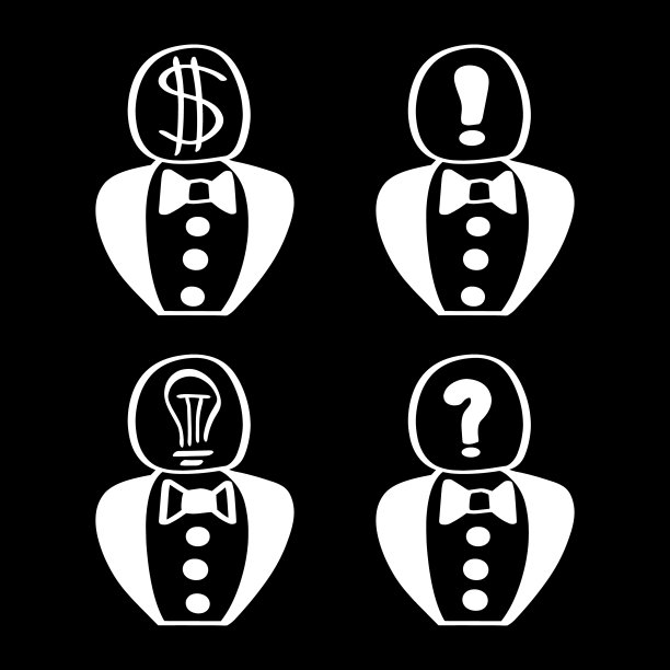 涂鸦人剪纸艺术。问题和解决符号。问号，感叹号。矢量插图。每股收益10图片下载