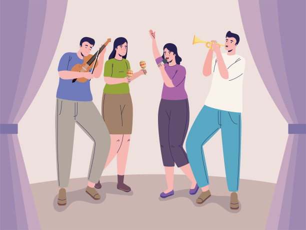 四名音乐家的音乐会图片下载