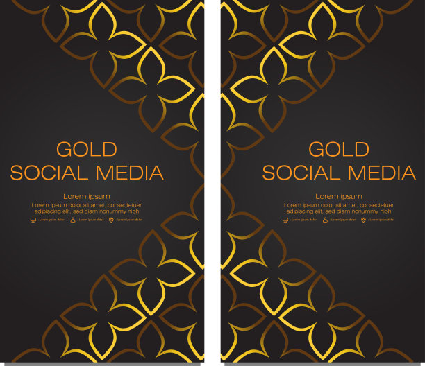 黑金社交媒体故事模板设计图片下载