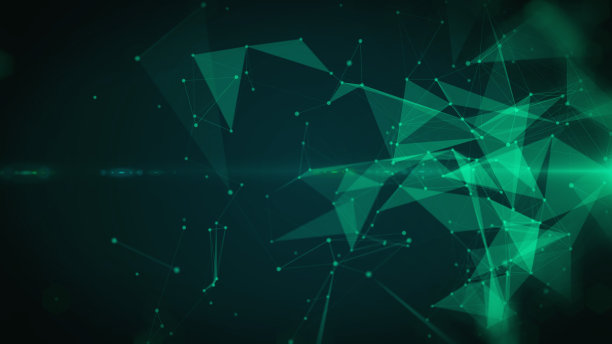 数字抽象神经丛点线连接结构旋转环极简几何图案插图背景。图片下载