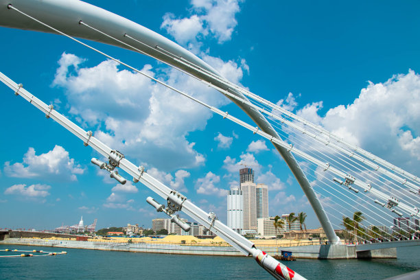 科伦坡港口城市的主要商业建筑和酒店景观，斯里兰卡图片下载