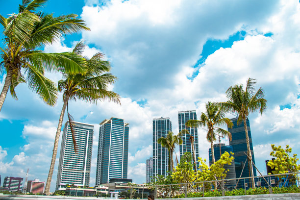 科伦坡港口城市的主要商业建筑和酒店景观，斯里兰卡图片下载