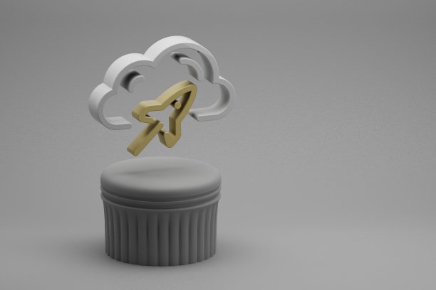 美丽的抽象插图云服务器速度符号图标在一个列站和美妙的背景。3 d渲染插图。背景图案设计。虚拟主机图片下载