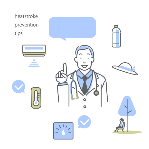 医生给中暑预防提示，简单说明图片下载