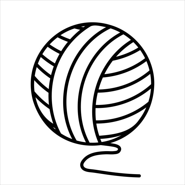 球的纱线线图标图片下载