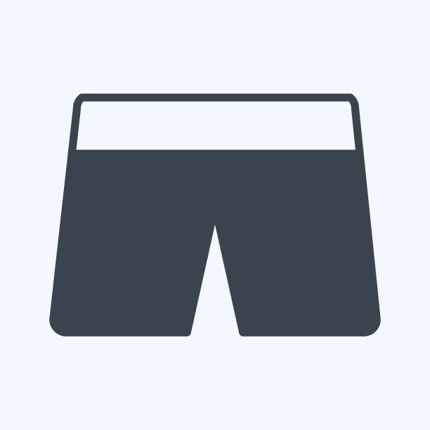 Icon婴儿短裤。适合宝宝符号。字形风格。设计简单，可编辑。设计模板向量。简单符号说明图片下载