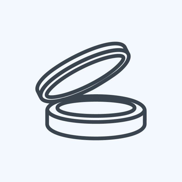 图标Blushon。适用于美容护理符号。行风格。设计简单，可编辑。设计模板向量。简单符号说明图片下载