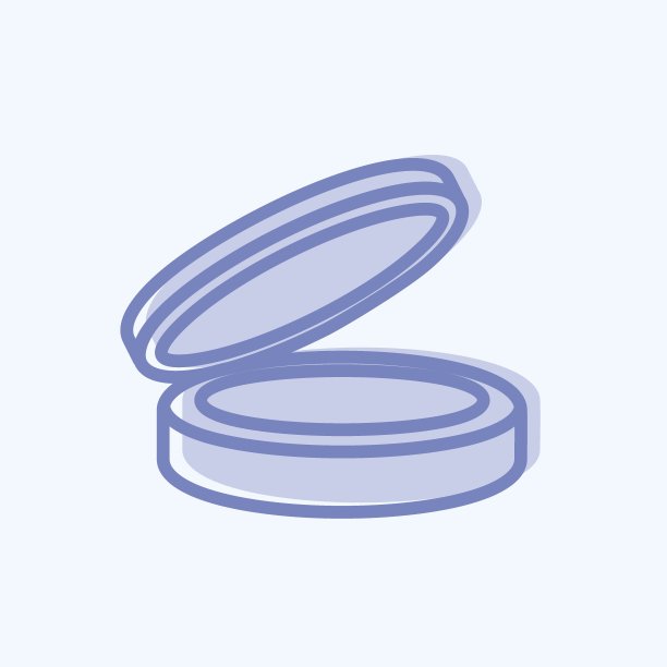 图标Blushon。适用于美容护理符号。双调风格。设计简单，可编辑。设计模板向量。简单符号说明图片下载