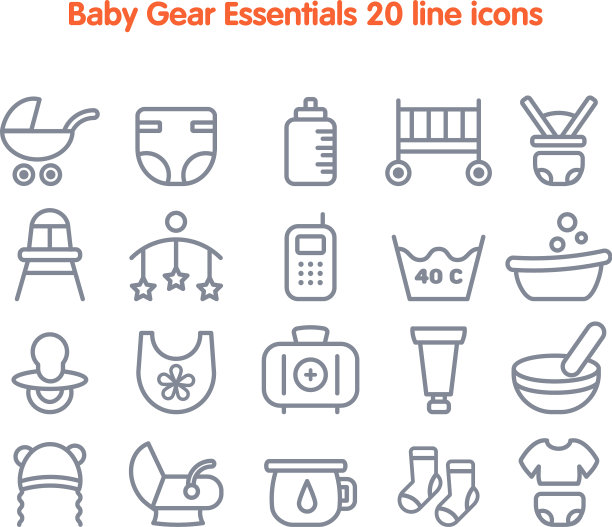 婴儿行图标图片下载