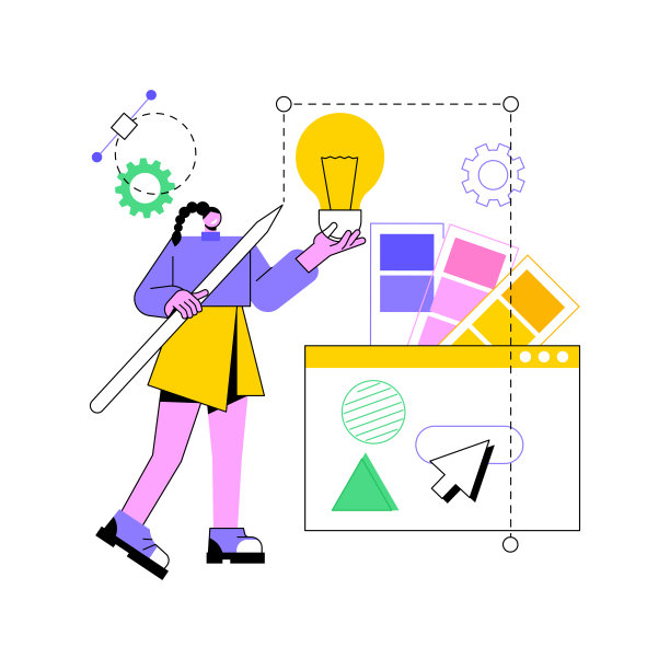 标志设计抽象概念矢量插图。图片下载