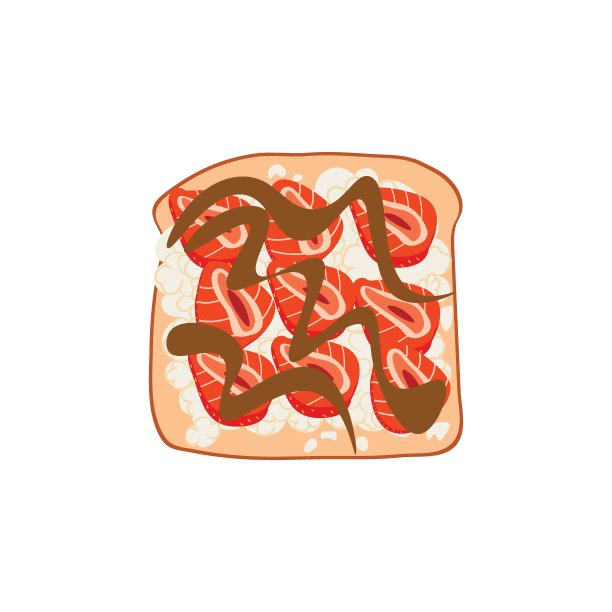 草莓吐司，白软干酪，巧克力酱。健康均衡的饮食。健康的早餐或零食。图片下载