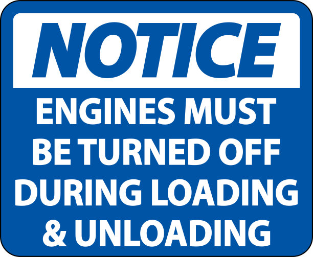 白色背景上的“引擎必须关闭”标志图片下载