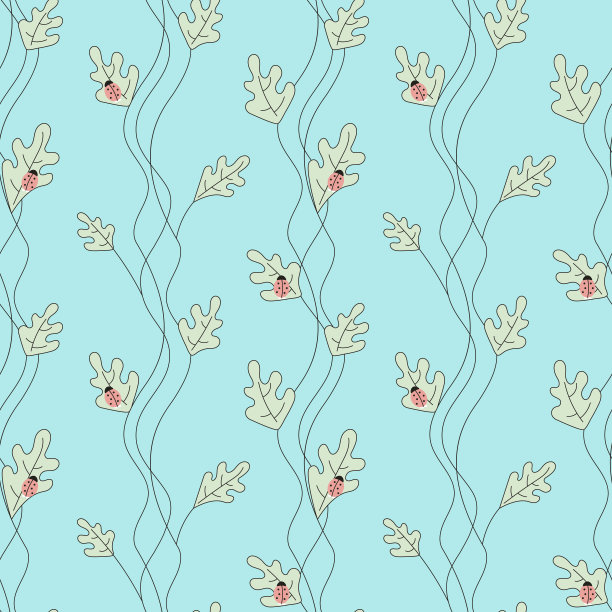 花枝和垂直条纹在柔和的颜色背景图片下载