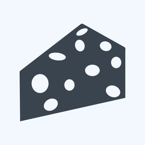 图标奶酪。适合园林标志。字形风格。设计简单，可编辑。设计模板向量。简单符号说明图片下载