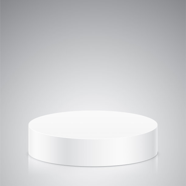 矢量场景与白色椭圆形底座。图片下载