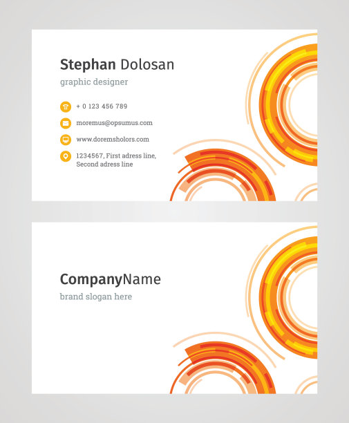 名片模板现代创意和清洁的企业设计图片下载