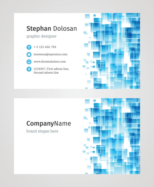 名片模板现代创意和清洁的企业设计图片下载