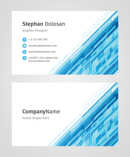 名片模板现代创意和清洁的企业设计图片下载