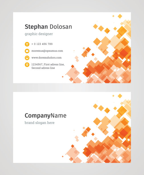 名片模板现代创意和清洁的企业设计图片下载