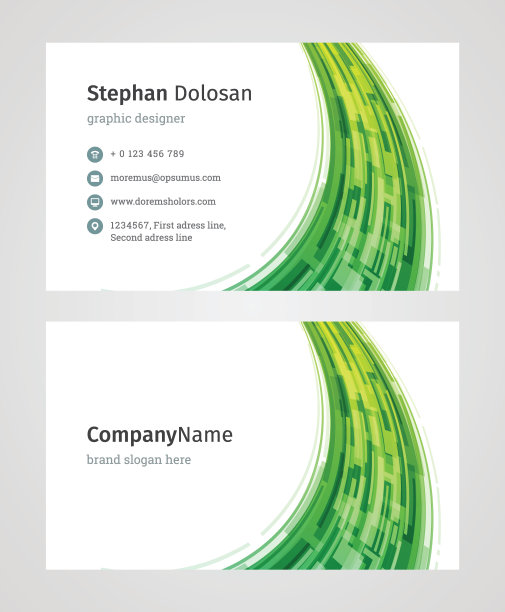 名片模板现代创意和清洁的企业设计图片下载