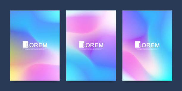 时髦的抽象模型粉彩彩色梯度艺术全息模板在A4大小。适用于海报、横幅设计及宣传册版式设计模板。矢量时尚背景。图片下载