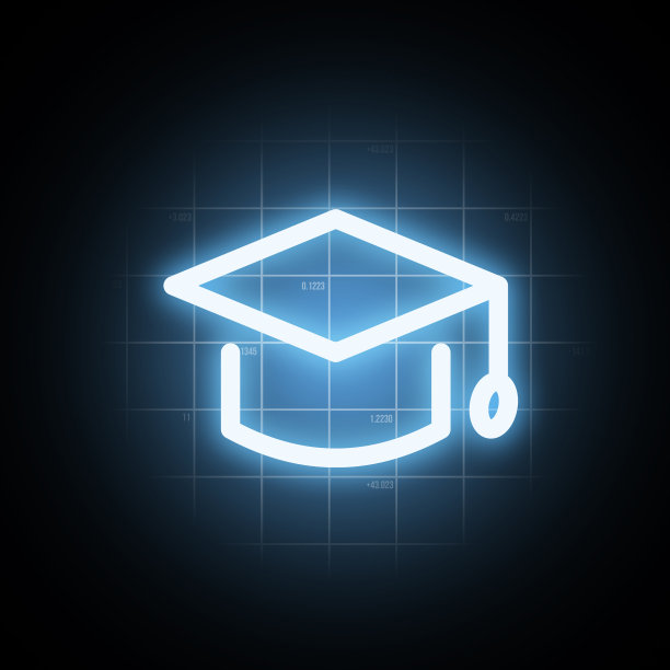 知识帽的形式与复制空间的全息图图片下载