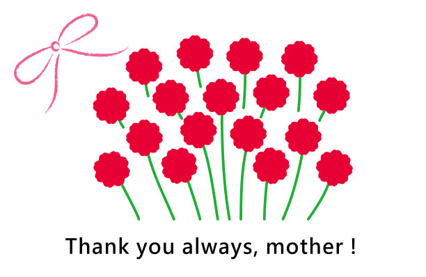 康乃馨花束和祝福，母亲节快乐图片下载