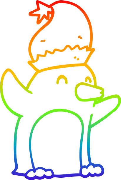 彩虹渐变线画可爱卡通图片下载