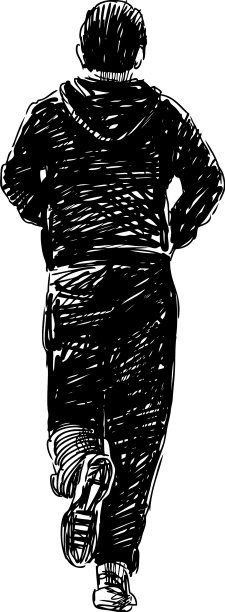 画一个慢跑的普通市民图片下载